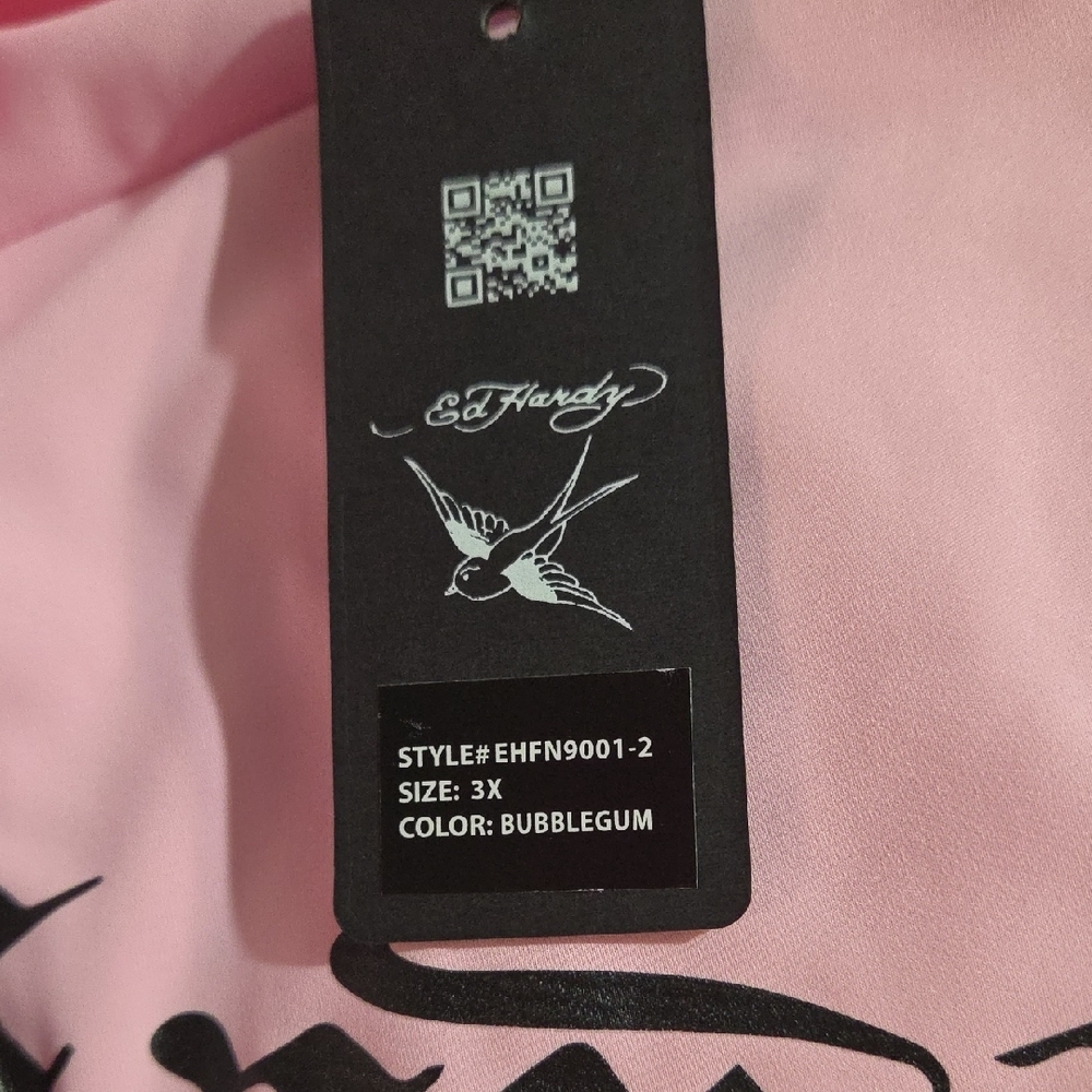 Ed Hardy Pink Skull Graphic Sleeveless Romper - Picture 12 of 12